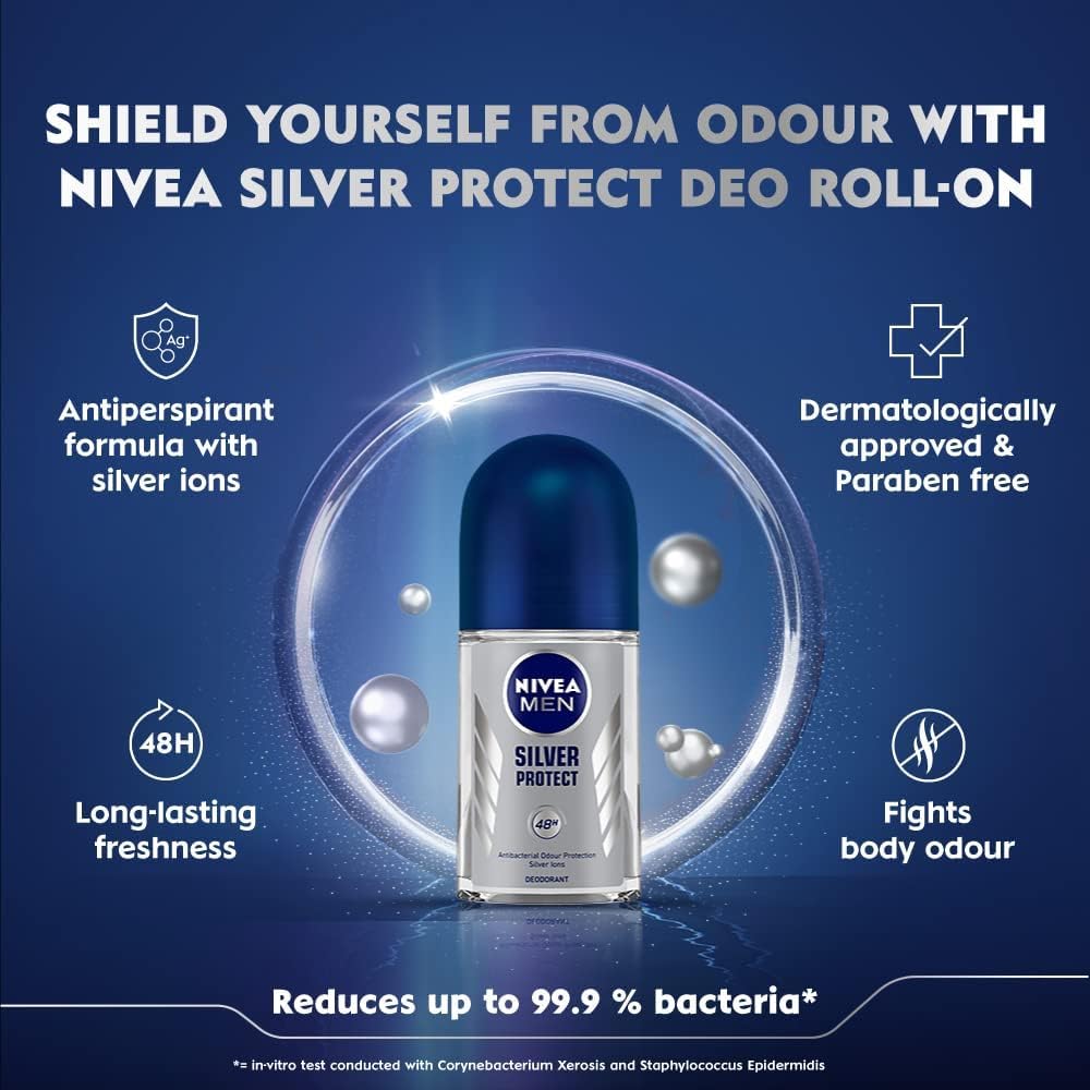 NIVEA MEN Silver Protect Roll On, 50ml NIVEA