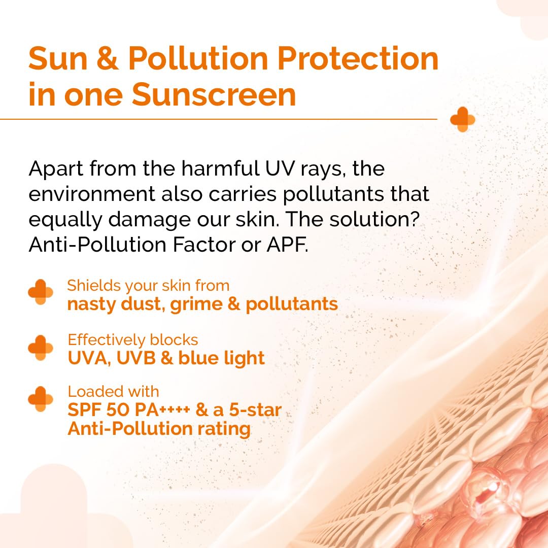 The Derma Co 1% Hyaluronic Sunscreen Aqua Gel SPF 50 PA++++ | Hydrating, Lightweight & Non-Greasy | No White Cast | Broad Spectrum & Blue Light Protection | Clinically Tested - (In-Vivo) | 80 g Beauty Bumble