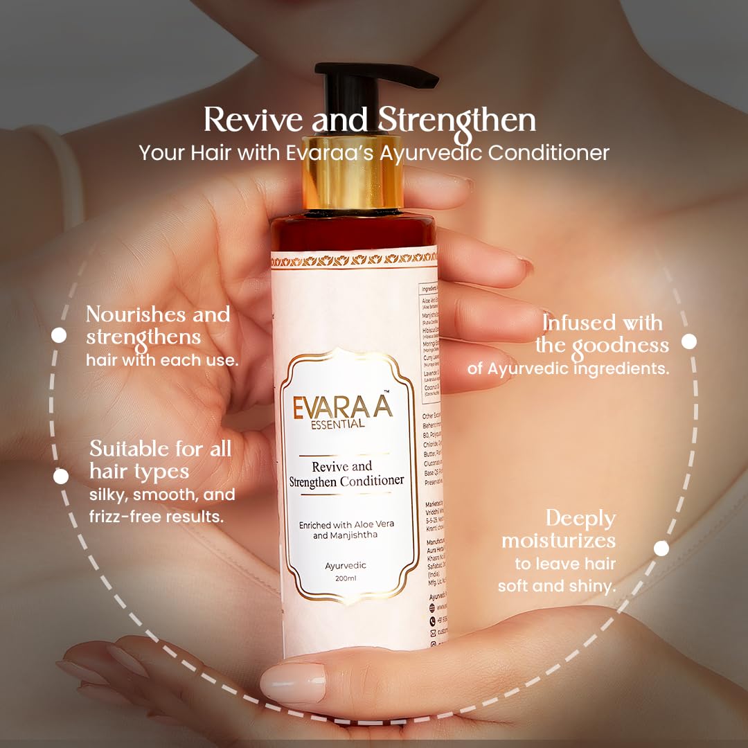 Evaraa Essential Revive & Strengthen Hair Cleanser – Sulfate-Free Shampoo for Dry, Damaged & Thinning Hair – 200ml (Copy) Beauty Bumble
