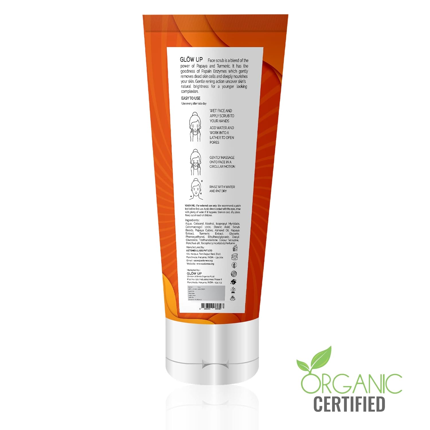 Glow Up Papaya & Turmeric Face Scrub 75g Glow Up