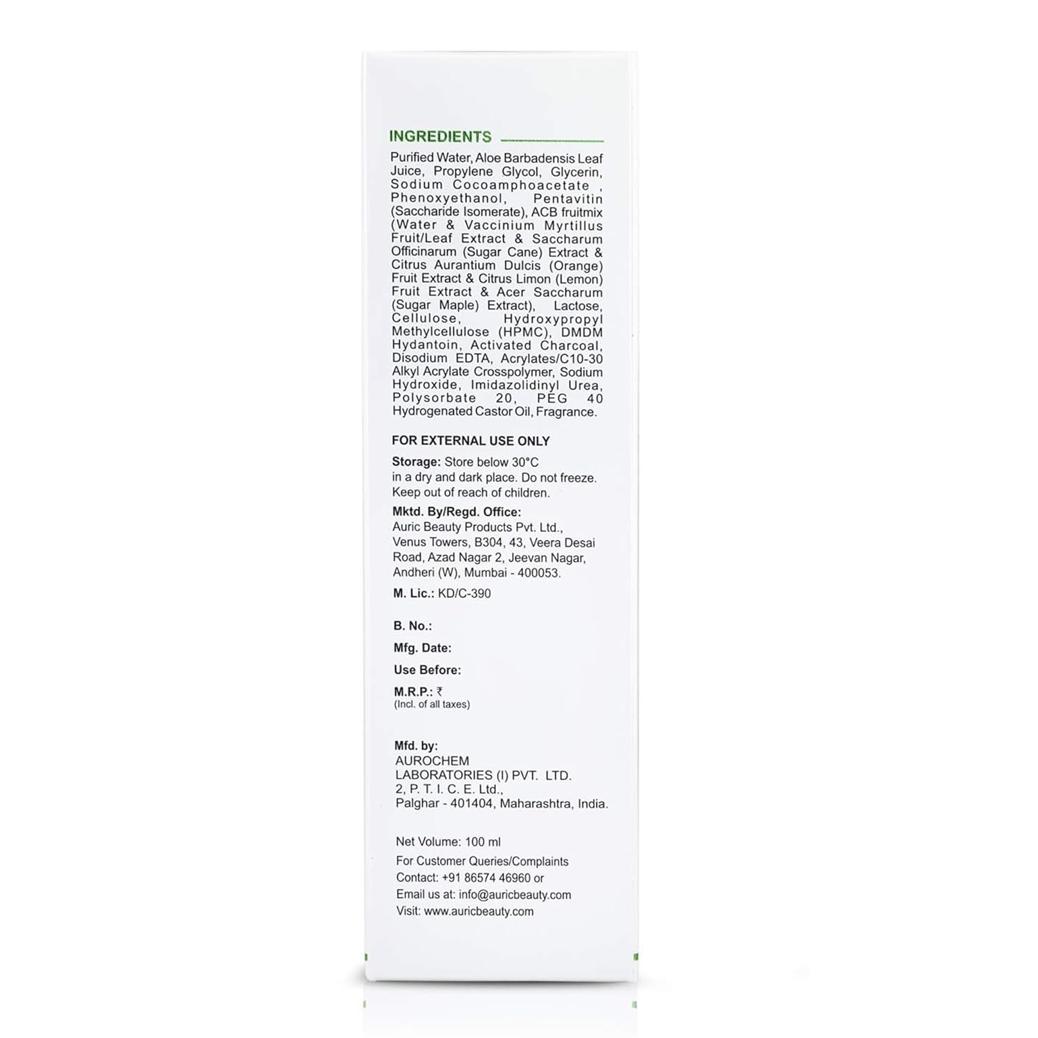 Aureana Essentiel Charcoal Cleansing Gel (100ml) for Deep Pore Cleansing & Oil Control I Face Cleanser for Acne Prone Skin I Vegan, Hypoallergenic & Dermatologically Tested BEAUTY BUMBLE