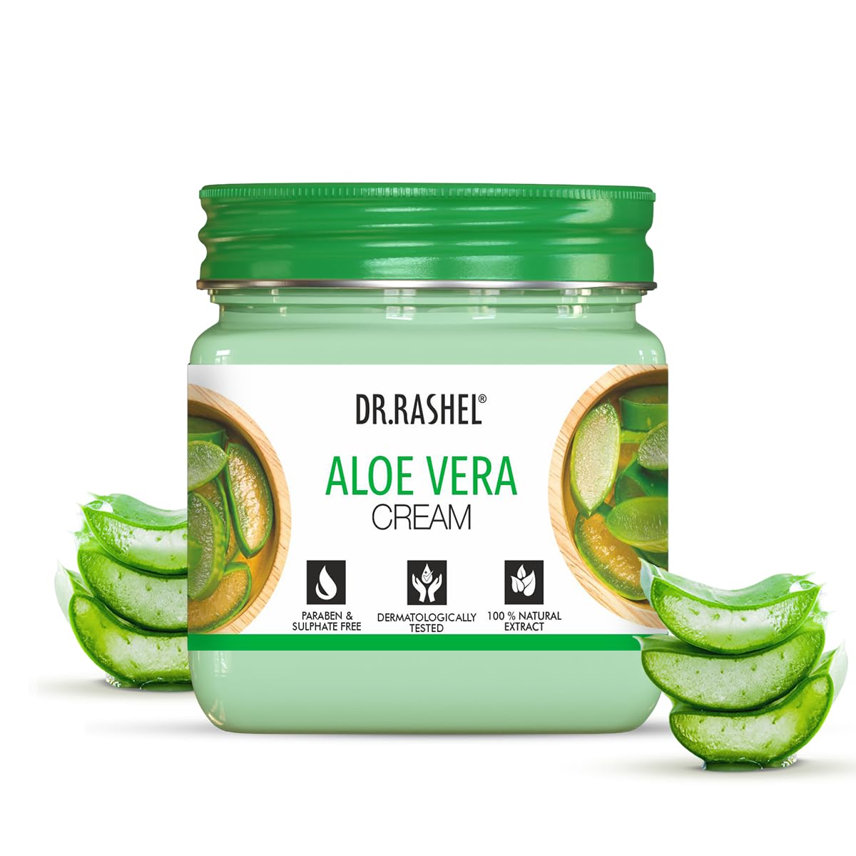 DR.RASHEL Aloe Vera Face And Body Cream For Women and Men (380 Ml) | All Skin Types |Soft and Healthy Skin | Repairing & Nourishment | Deep Hydration & Moisturization | 100% Vegan | Paraben Free Dr. Rashel