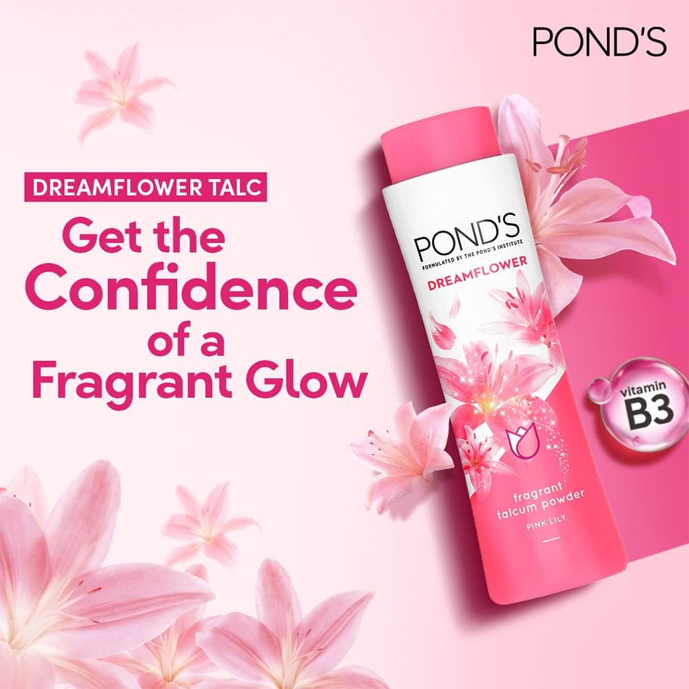 POND'S Dreamflower Fragrant Talcum Powder  Pink Lily 50 G Ponds