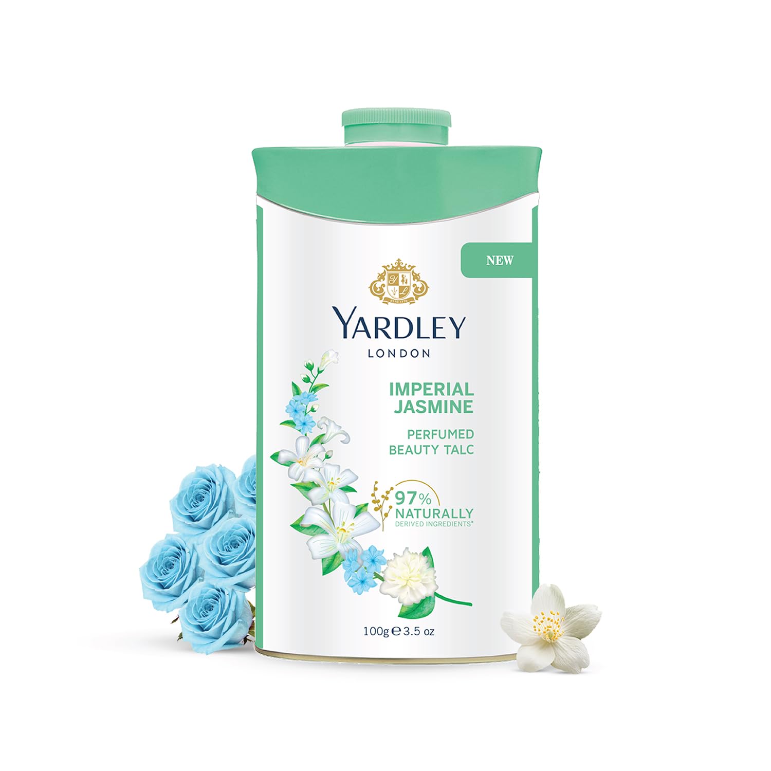 Yardley London Imperial Jasmine Perfumed Talc – Floral Freshness with Silky Smooth Care 100G Yardley London