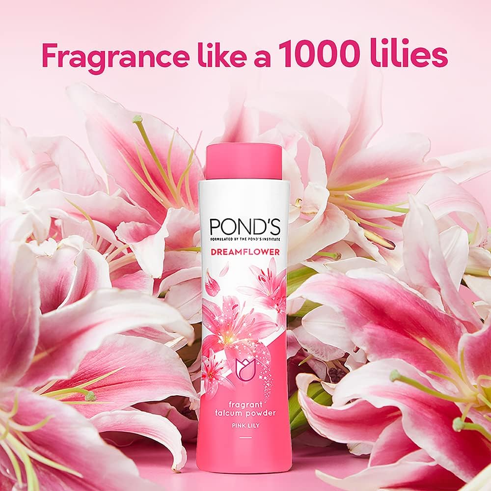 POND'S Dreamflower Fragrant Talcum Powder  Pink Lily 50 G Ponds