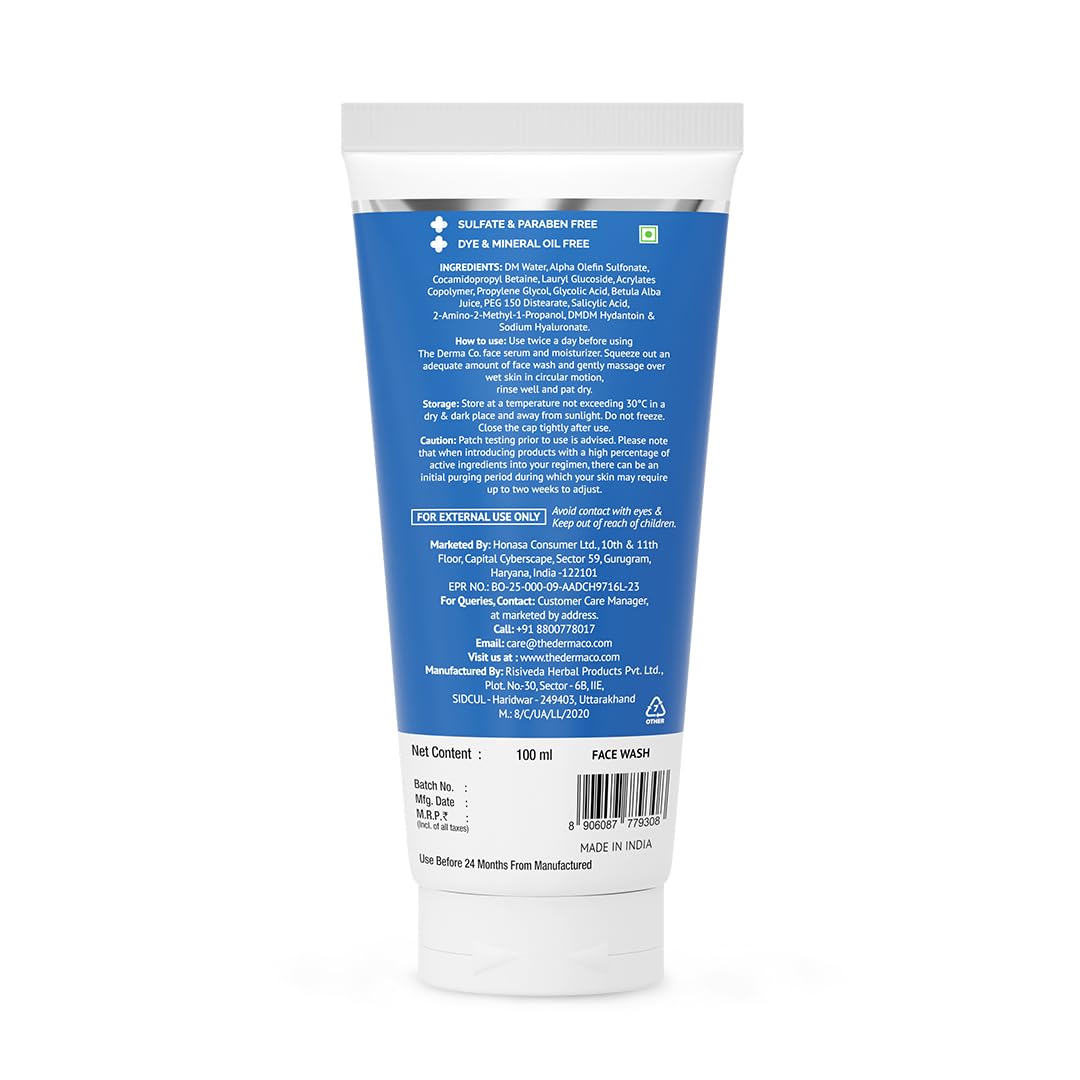 Derma Co Oil-Free Daily Face Wash 100ML The Derma Co