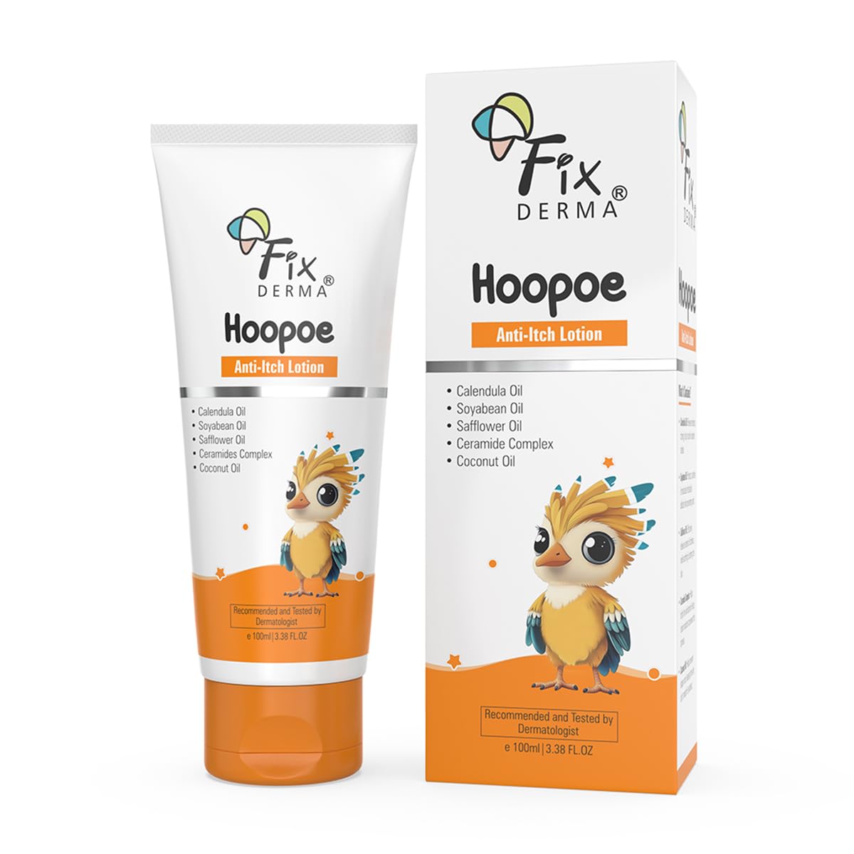 Fixderma Hoopoe Baby Anti-Itch Lotion 100ml | Soothing Relief for Itchy & Irritated Skin | Gentle, Hypoallergenic & Safe for Babies FIX DERMA
