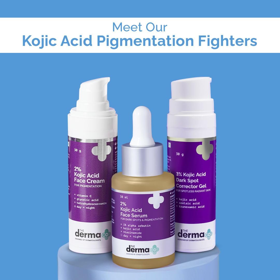 The Derma Co 1% Kojic Acid Face Wash | With Niacinamide & Alpha Arbutin | Reduces Dark Spots, Pigmentation & Blemishes | Cleanses & Brightens Skin | Non-Drying Formula | For All Skin Types | 100 ml Beauty Bumble