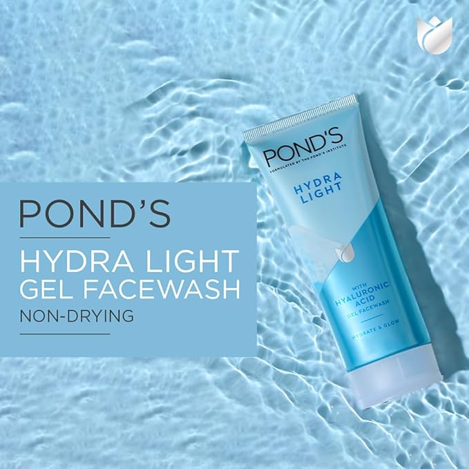 POND'S Hydra Light hyaluronic acid hydrating gel facewash hydrate and glow 100g Beauty Bumble