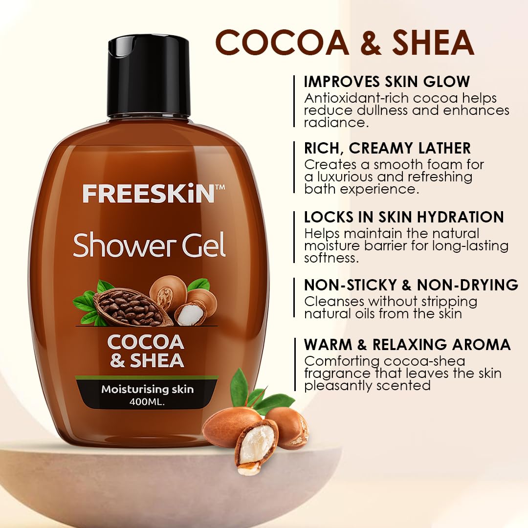 Freeskin Cocoa & Shea Shower Gel 400ML freeskin