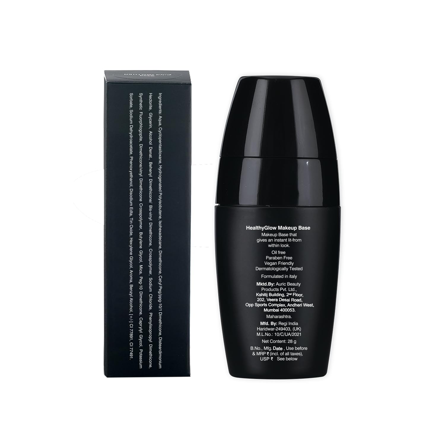 Auric Healthyglow Transparent Makeup Base (28g) I Long Lasting, Flawless and Instant Glow Formula Primer for All Skin Tones I Paraben Free BEAUTY BUMBLE