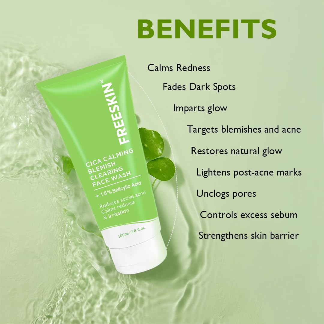 Freeskin Cica Calming Blemish Clearing Face Wash 100ML freeskin
