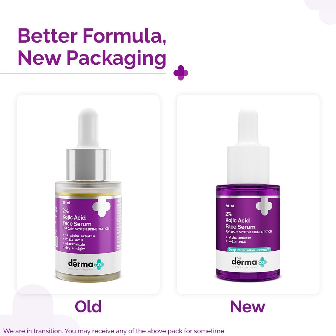 The Derma Co. 2% Kojic Acid Face Serum with Alpha Arbutin, Powered by Deep Penetration Formula™ | Fights Pigmentation | Fades Dark Spots | Brightens & Evens Skin Tone | 30 ml BEAUTY BUMBLE