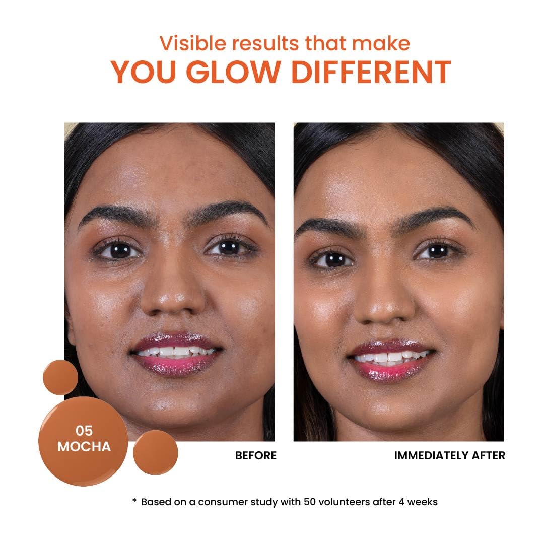 Foxtale SPF 50 Tinted Sunscreen PA++++ - Mocha | Niacinamide & Vitamin E | UVA/UVB Protection + BB Cream + Foundation in 1 | Blurs Pores, Evens Tone, Non-Oily Glow | Suitable for All Skin Types | 50ml FOXTALE