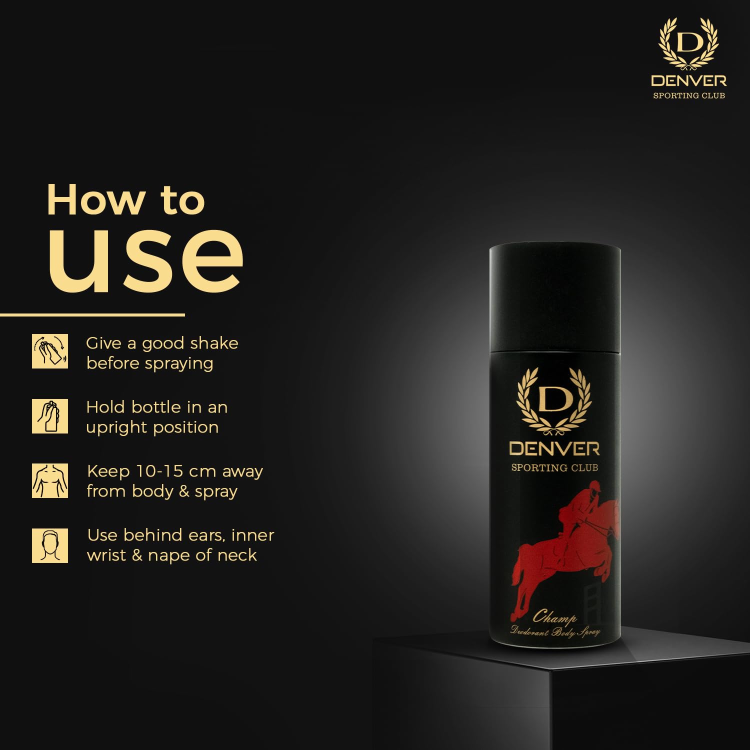 DENVER Sporting Club Champ Deo for Men - (165ML) | Long Lasting Deodorant Body Spray for Men Beauty Bumble