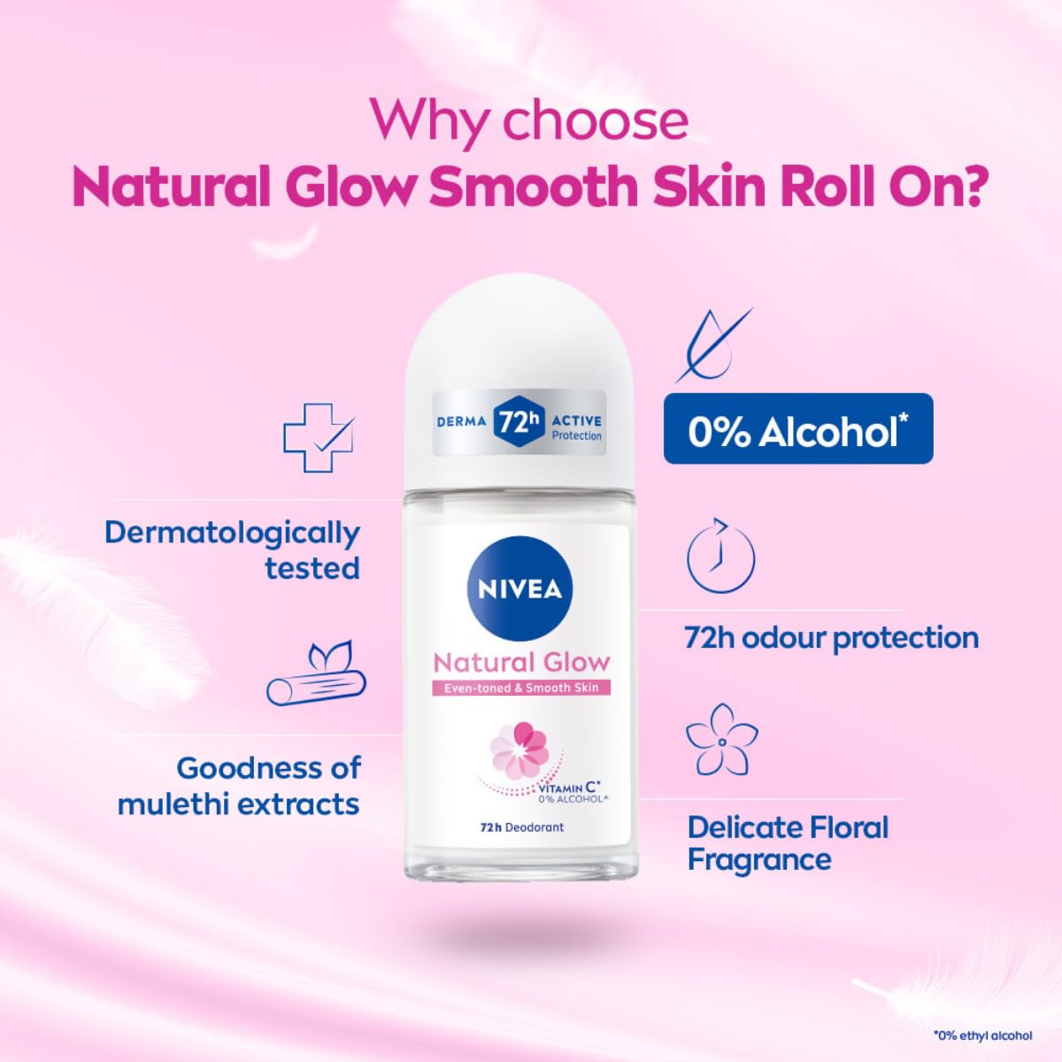 NIVEA NATURAL GLOW SMOOTH SKIN DEODRANT NIVEA