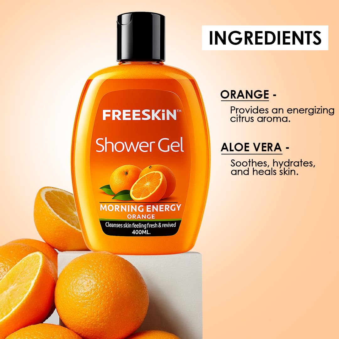 Freeskin Morning Energy Organge Shower Gel 400ML freeskin