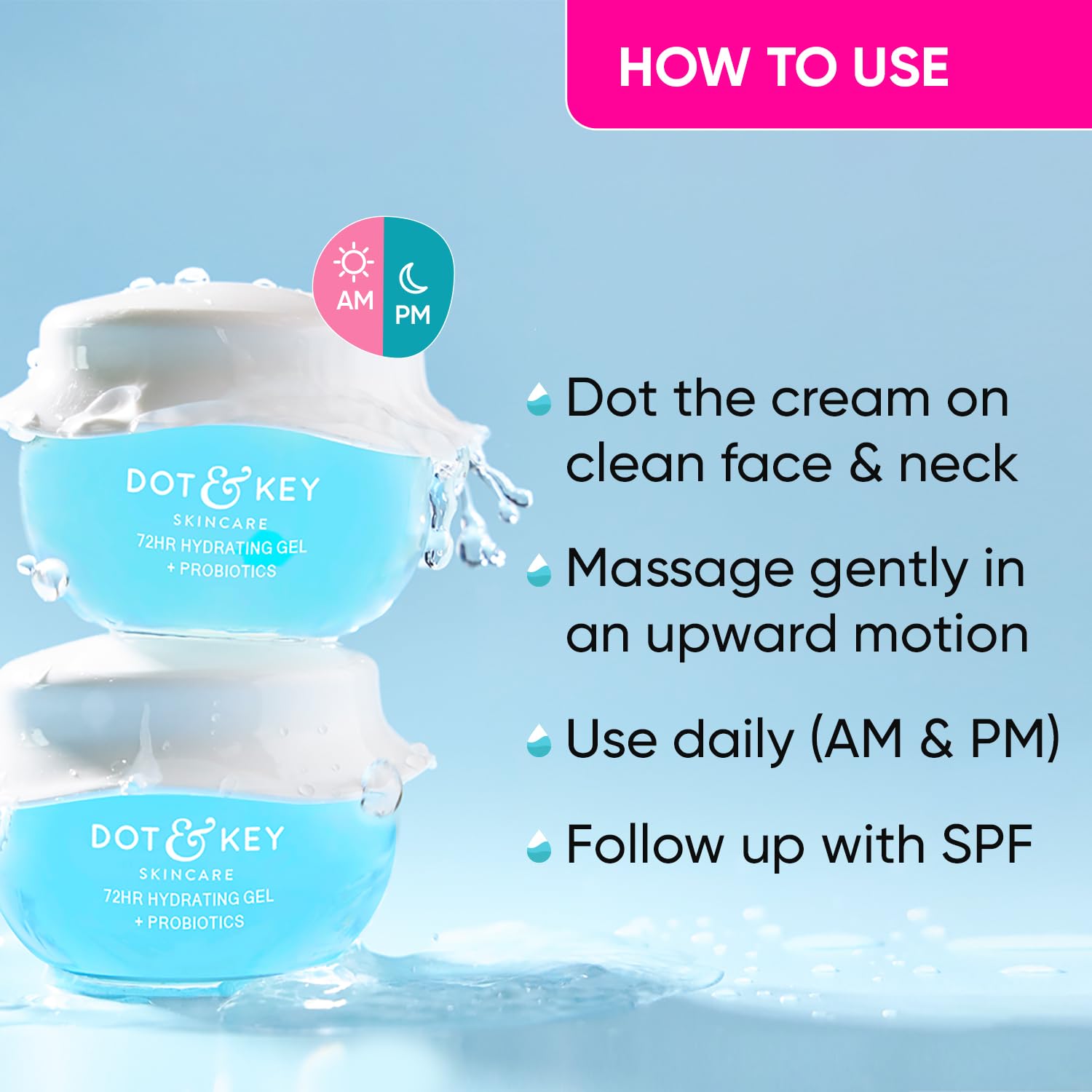 DOT & KEY 72Hr Hydrating Gel + Probiotics Moisturizer | 60Ml Dot & Key