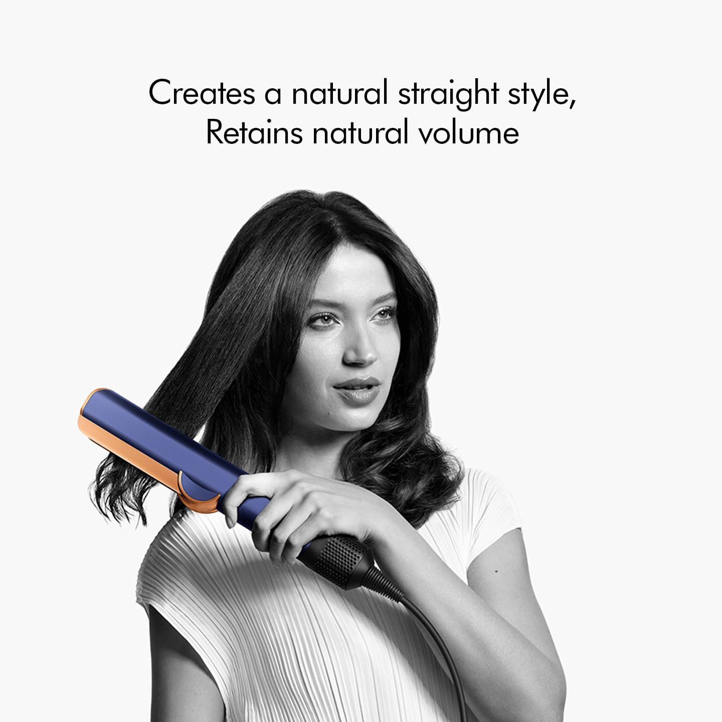 Dyson Airstrait™ Straightener| Wet to Dry Straightener| No Heat Damage| 2 in 1 Straightening| Saves Time| Natural Straight Look|Uses Air| No Hot Plates| Dry & Straighten| Volumunious & Shiny Hair | 3 Modes (Prussian Blue/ Rich Copper) Dyson