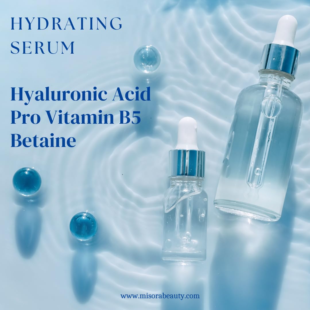 Misora Hydrating Face Serum For Glowing Skin & Fine lines With Vitamin B5 | Reduces Dark Spots & Pigmentation | Daily Glow Boosting Face Serum For Women & Men with Dry, Normal & Oily Skin | 30ml MISORA