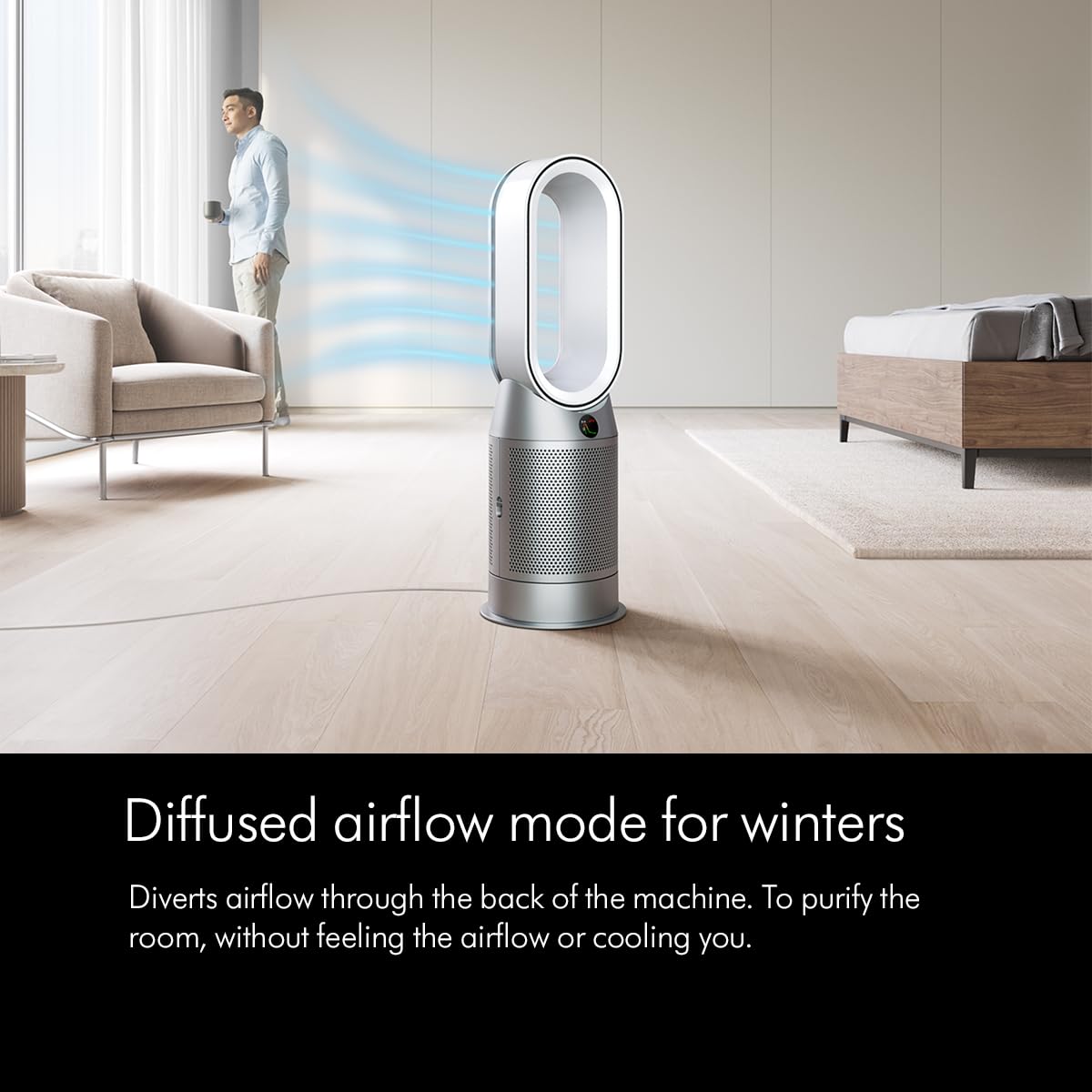 Dyson Purifier Hot+Cool Air Purifier with heater, HEPA+Activated Carbon Filter, Wi-Fi Enabled, HP07 (White) Dyson