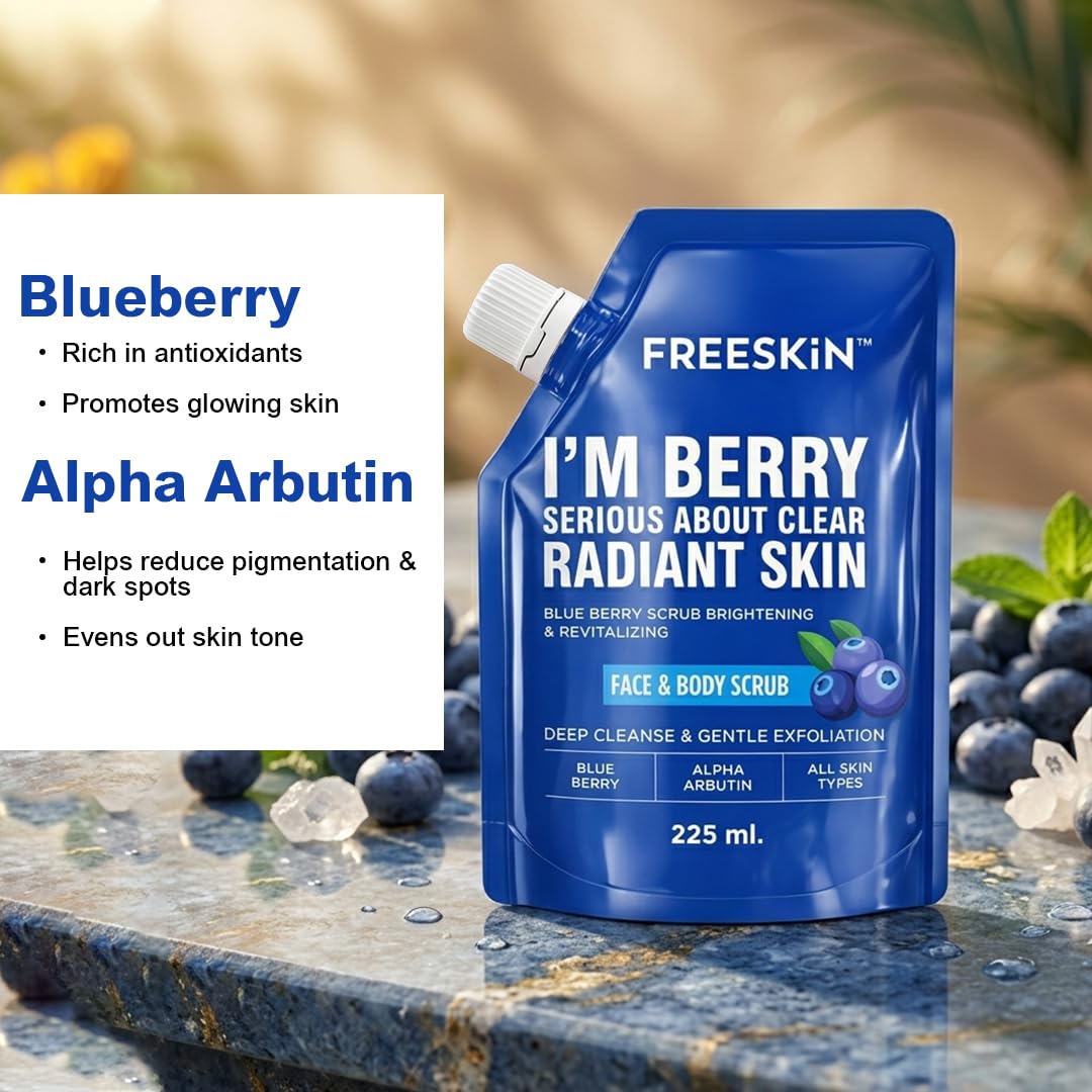 Freeskin Blue Berry Scrub 225ML freeskin