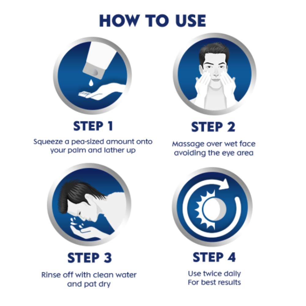 NIVEA Men Face Wash, All in 1 Charcoal, to Detoxify & Refresh Skin with 10x Vitamin C Effect, for All Skin Types, 50g NIVEA