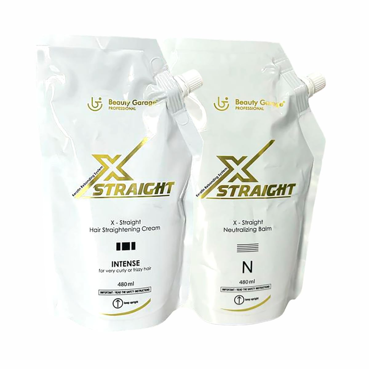 BEAUTY GARAGE PROFESSIONAL KERATIN REBOUNDING SYSTEM X- STRAIGHT NEUTRALIZING BALM  480 ML Beauty Garage Professional