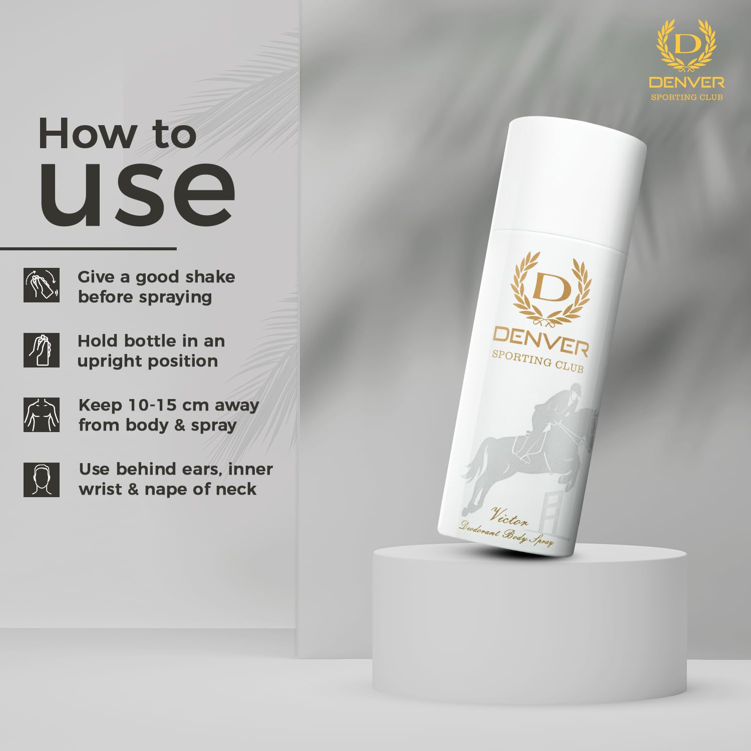 DENVER Sporting Club Victor Deo for Men - (165ML) | Long Lasting Deodorant Body Spray for Men Beauty Bumble