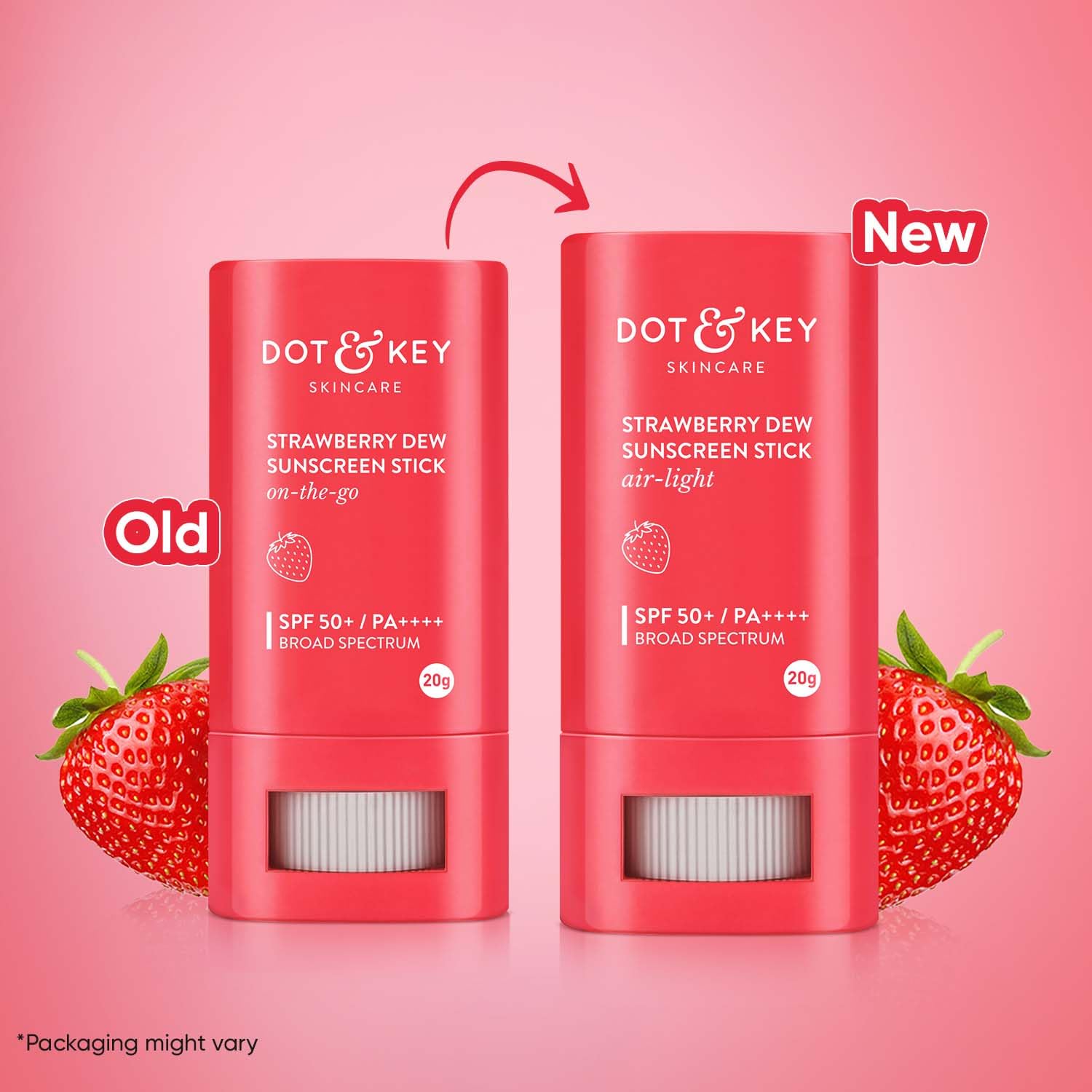 DOT & KEY Strawberry | Dew Sunscreen | Stick On-The-Go Spf 50 Pa+++ | 20G Dot & Key