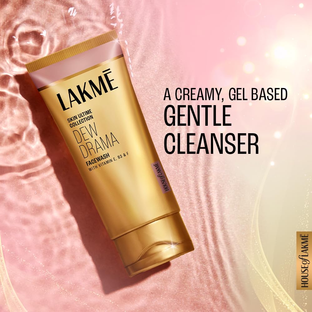 LAKME Dew Drama Facewash With Vitamin E , B3 & F 100g Lakme