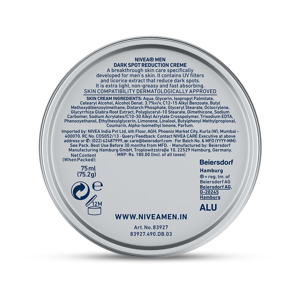 NIVEA MEN DARK SPOT REDUCTION CREAM NIVEA