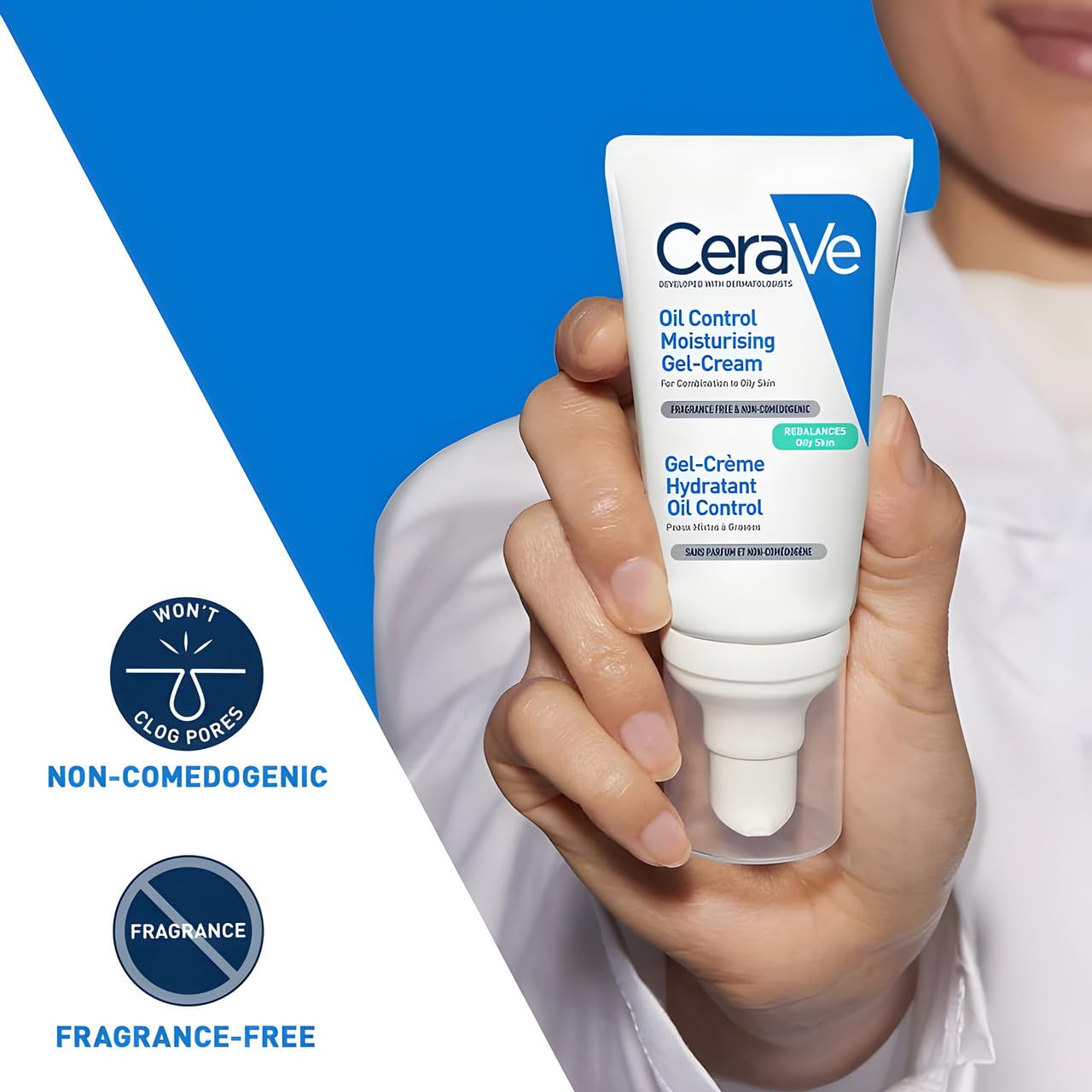 CeraVe Oil Control Gel Cream lightweight Moisturizer for Oily & Combination Skin with Ceramides, Hyaluronic Acid & Niacinamide | Dermatologist Recommended (52ml) CeraVe
