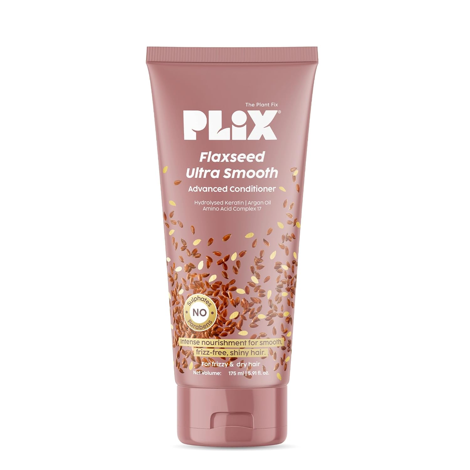 PLIX - THE PLANT FIX Flaxseed Ultrasmooth Advanced Conditioner | Plant Keratin PF & Flaxseed Oil | Smooth & Manageable Hair | Controls Frizz | Paraben & Sulphate Free | For Men & Women | 175ml Beauty Bumble