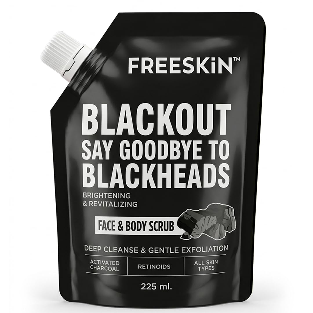 Freeskin Activated Charcoal Scrub 225ML freeskin
