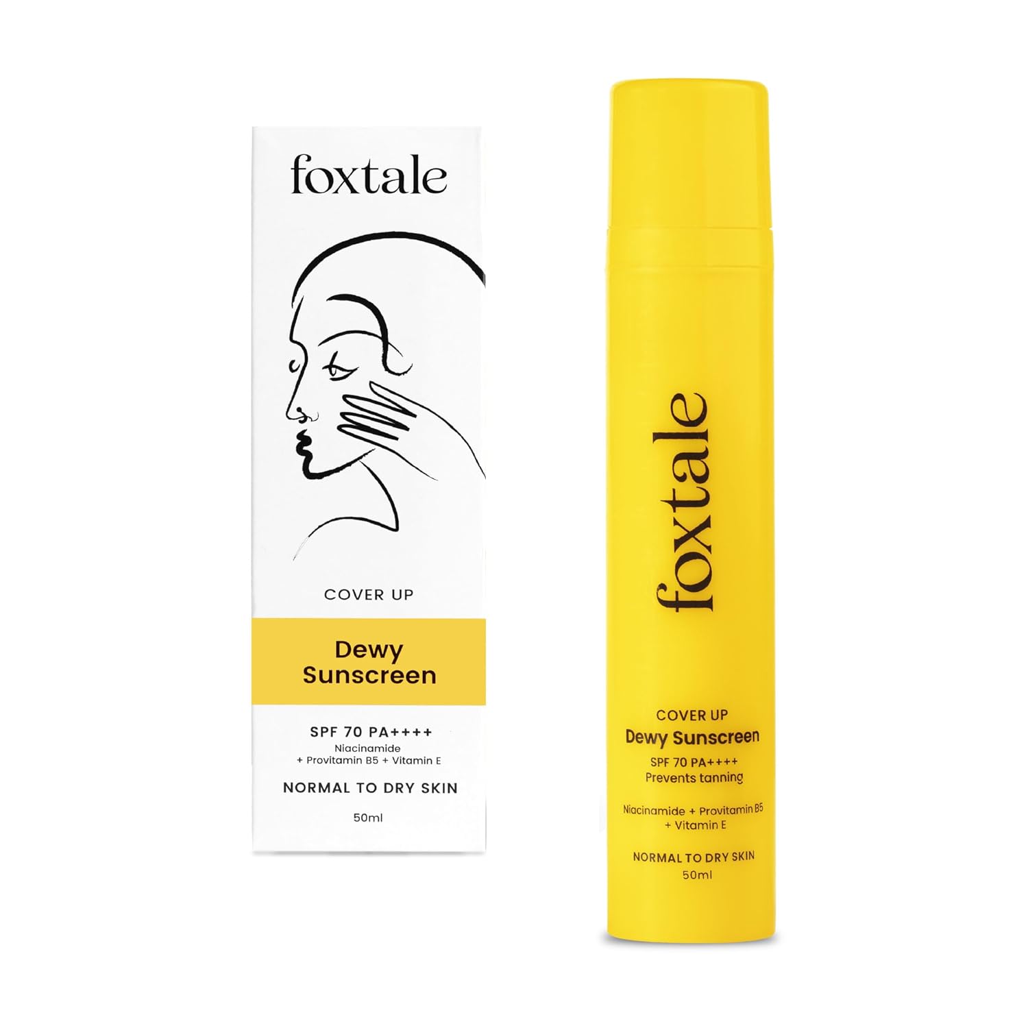 FOXTALE Dewy Finish Sunscreen | Normal to Dry Skin 50ML FOXTALE