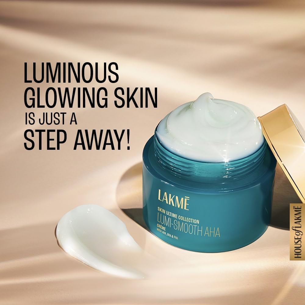 LAKME Skin Ultime Collection Lumi Smooth AHA+ Gel Creme With AHA,BHA & PHA 50g Lakme