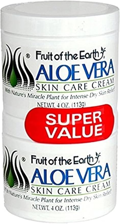 Fruit Of The Earth Aloe Vera Cream - 4Oz Each X 2 Pieces Fruit Of The Earth