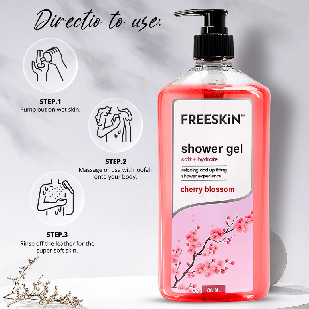 Freeskin Cherry Blossom Shower Gel 750Ml freeskin