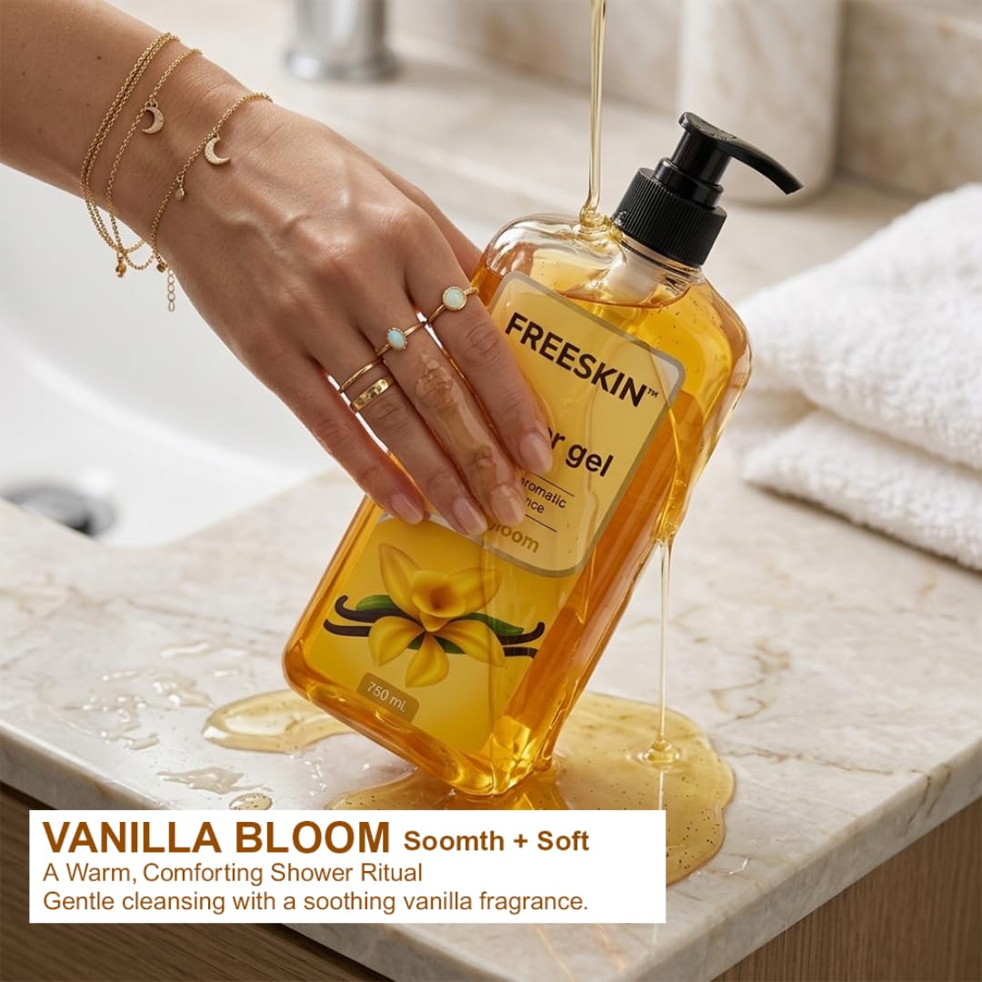 Freeskin Vanilla Bloom Shower Gel 750ML freeskin
