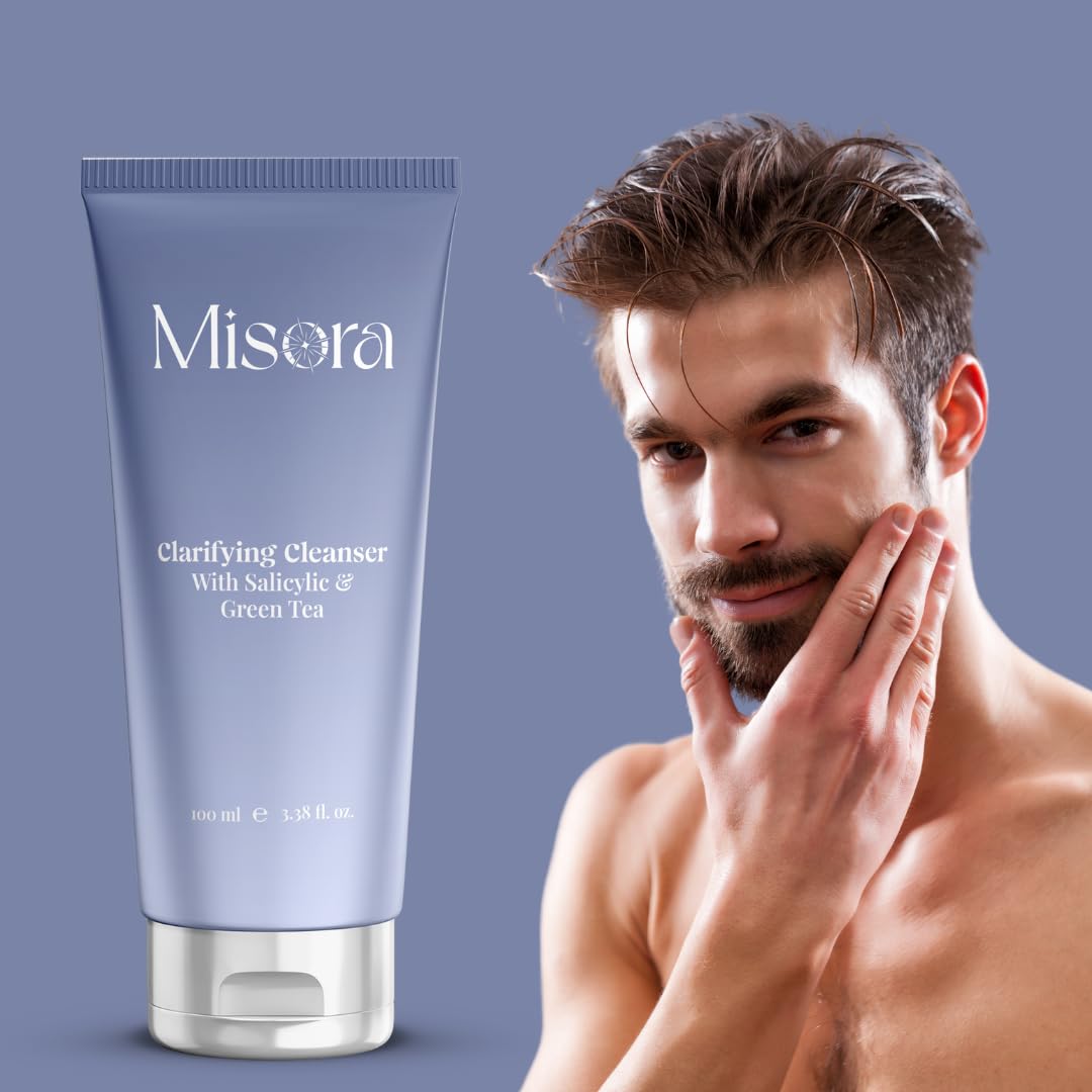 Misora Clarifying Cleanser With Green Tea & Vitamin E | Fights Acne & Pimples, Oil Control, Clears dirt | Reduces Signs of Aging, Brightens, Glows skin For Sensitive, Dry & Oily Skin | 100ml MISORA