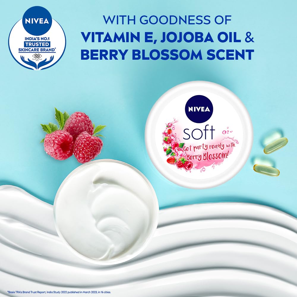 NIVEA SOFT LIGHT MOISTURIZER BERRY BLOSSOM 200ML NIVEA