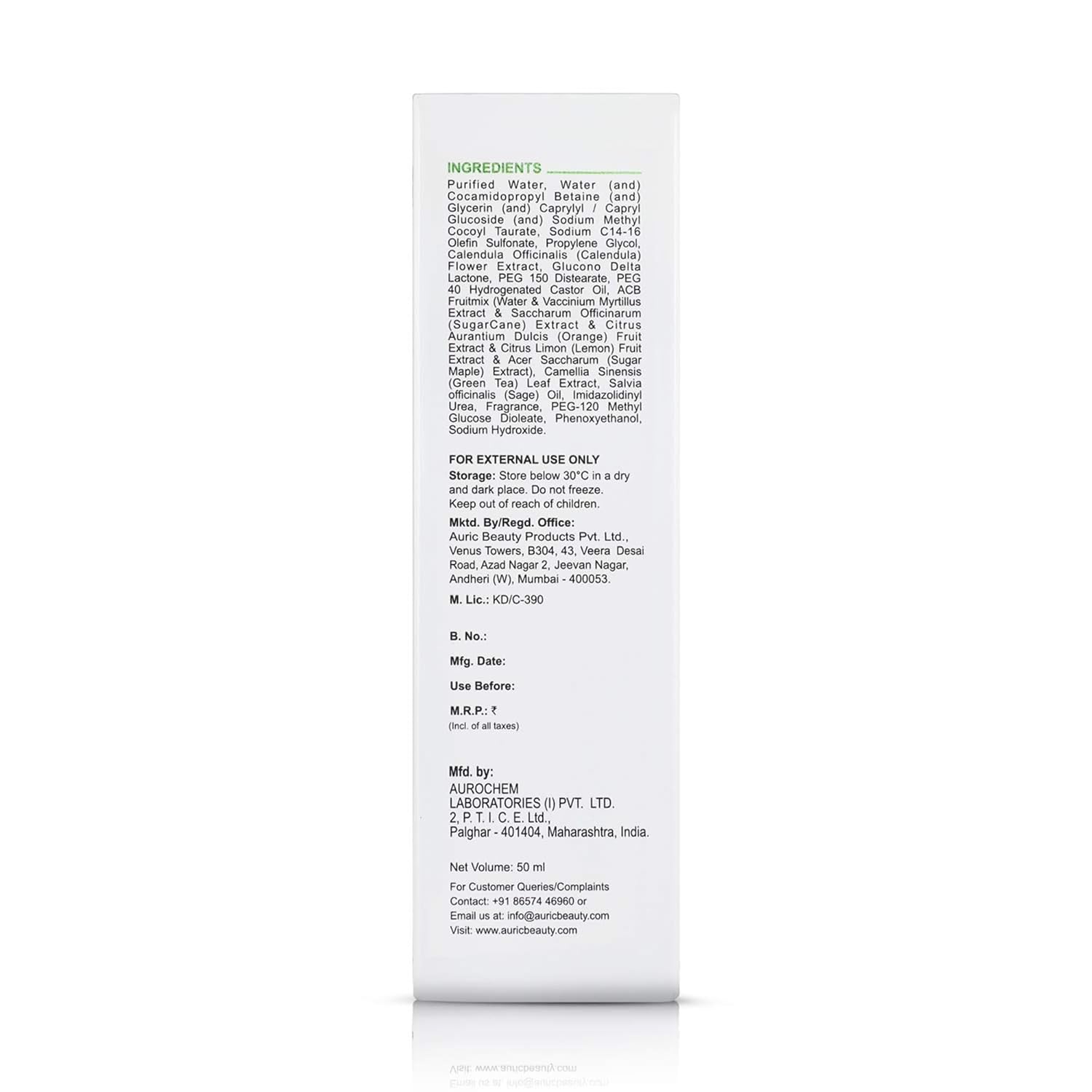 Click to see full view Aureana Essentiel Deep Pore Face Wash with Salicylic Acid (50ml) I Exfoliating Face Wash for Women & Men I Vegan, Hypoallergenic & Dermatologically Tested BEAUTY BUMBLE