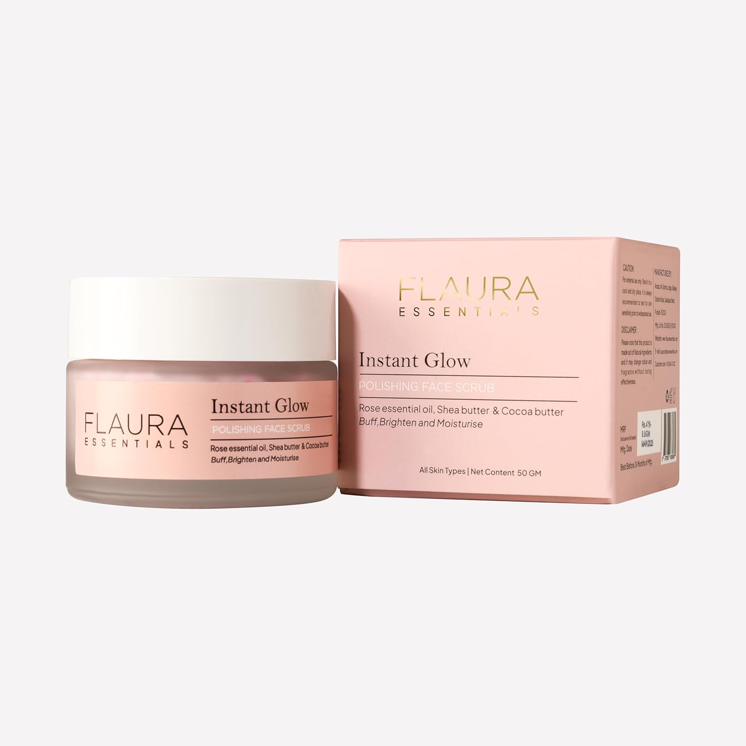 FLAURA ESSENTIALS INSTANT GLOW POLISHING FACE SCRUB 50G Flaura
