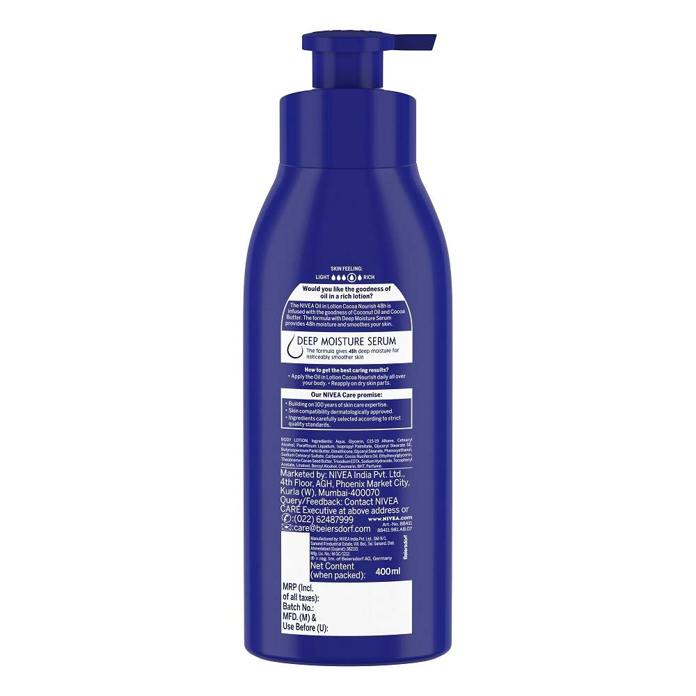 NIVEA COCOA NOURISH 5 IN 1 CARE WITH COCOA BUTTER & VITAMIN E 400 ML NIVEA