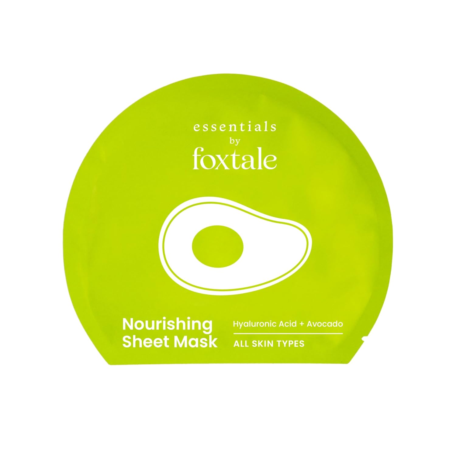 Foxtale Nourishing Sheet Mask with Hyaluronic Acid and Avocado for Nourishing & Hydration, Men & Women, 26g FOXTALE