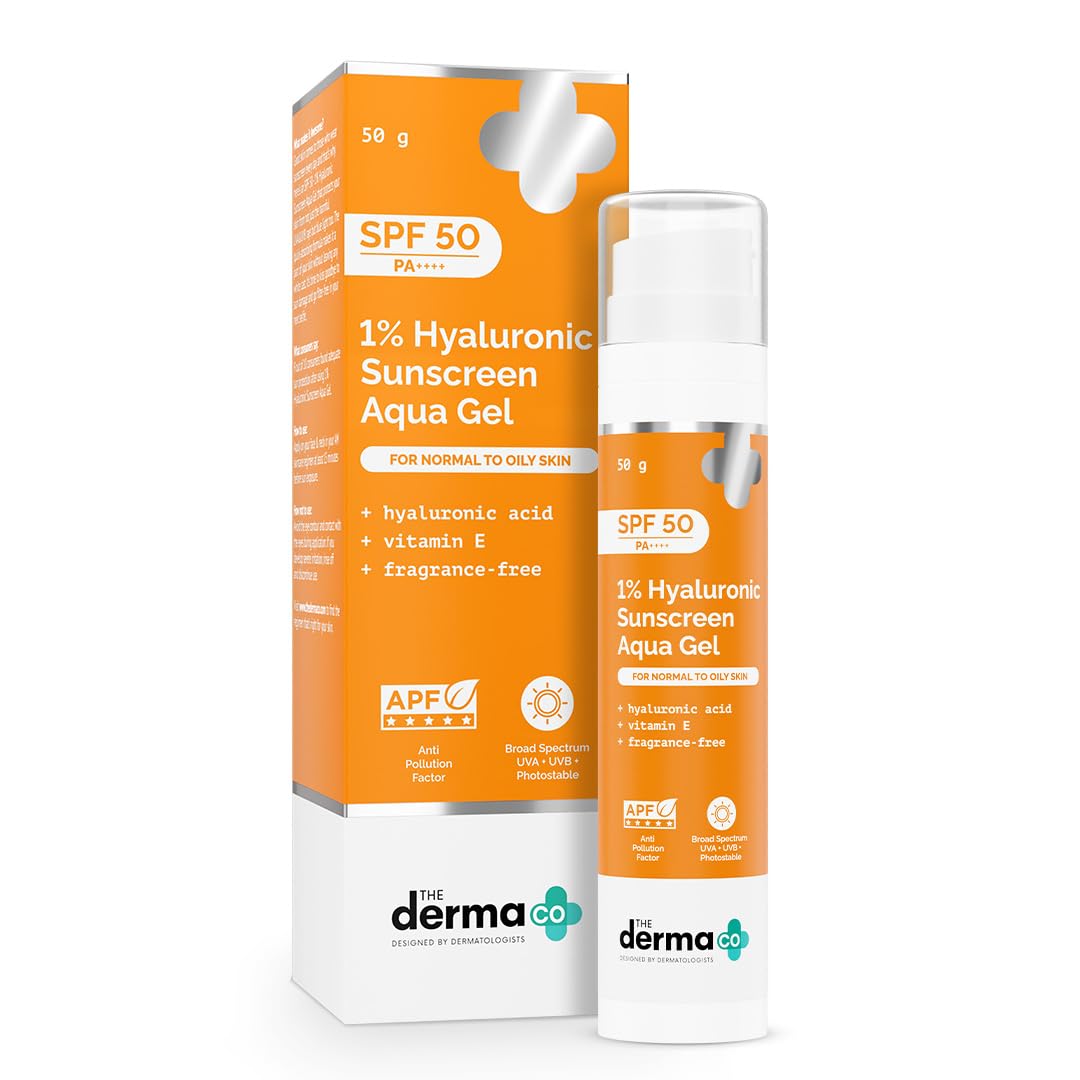 Derma Co 1% Hyaluronic Sunscreen Aqua Gel SPF 50 PA++++ 50G The Derma Co