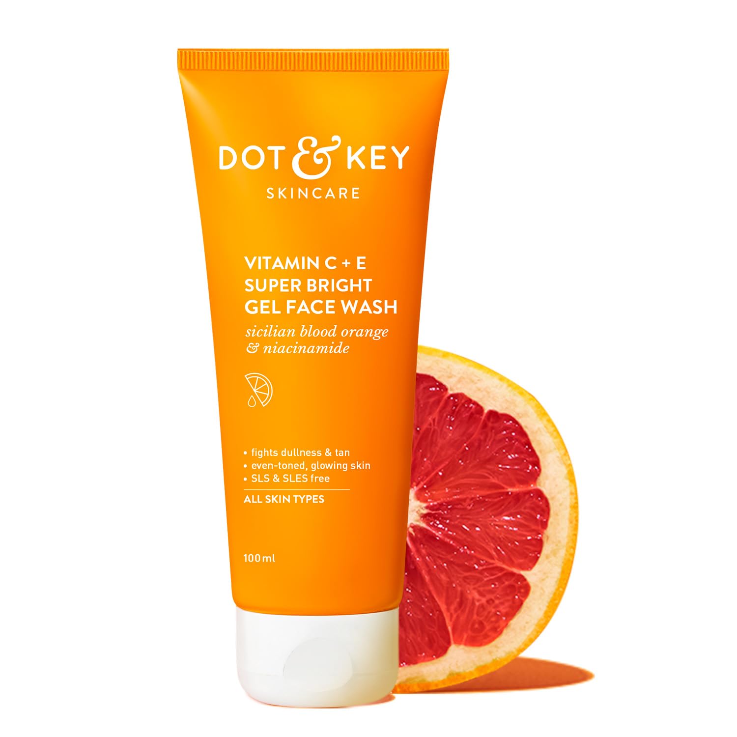 DOT & KEY Vitamin C + E | Super Bright Gel Face Wash | For Glowing And Brightening Skin | 100 Ml Dot & Key