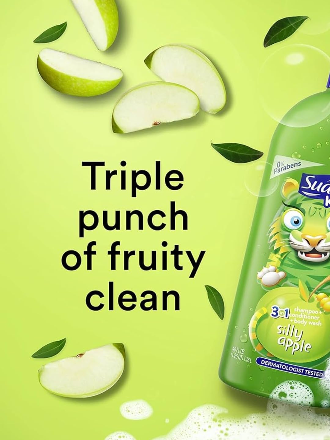 Suave Kids 3-in-1 Shampoo Conditioner & Body Wash Silly Apple 700ml Suave