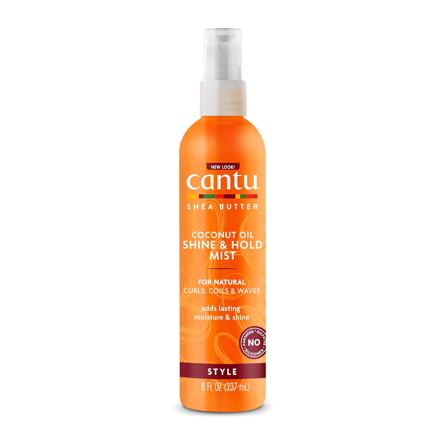 CANTU Shea Butter Coconut Oil Shine and Hold Mist, 8.4 fl oz 237 ml Cantu
